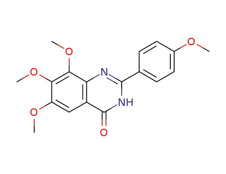 Molecular Structure of 71628-70-1 (4(1H)-Quinazolinone,  6,7,8-trimethoxy-2-(4-methoxyphenyl)-  (9CI))