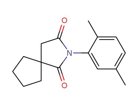 Molecular Structure of 78045-28-0 (2-(2,5-dimethylphenyl)-2-azaspiro[4.4]nonane-1,3-dione)