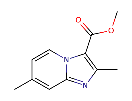 Molecular Structure of 781654-81-7 (IMidazo[1,2-a]pyridine-3-carboxylic acid, 2,7-diMethyl-, Methyl ester)