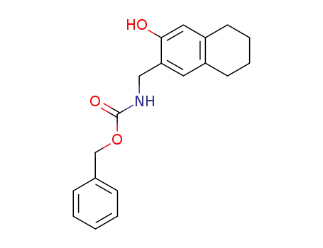 Molecular Structure of 71758-98-0 (N-[(3-Hydroxy-5,6,7,8-tetrahydronaphthalen-2-yl)methyl]carbamic acid benzyl ester)