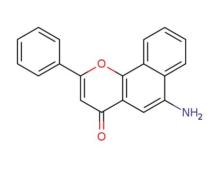 Molecular Structure of 71601-16-6 (4H-Naphtho[1,2-b]pyran-4-one,6-amino-2-phenyl-(9CI))