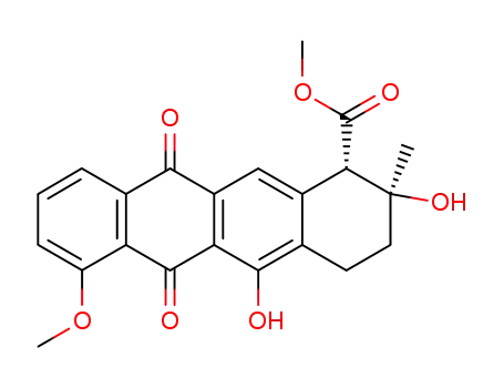 1-Naphthacenecarboxylic acid,
1,2,3,4,6,11-hexahydro-2,5-dihydroxy-7-methoxy-2-methyl-6,11-dioxo-,
methyl ester, trans-