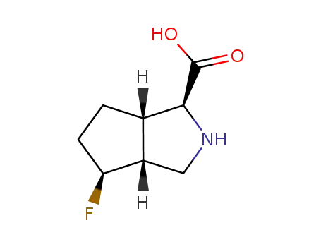 Molecular Structure of 783325-91-7 (Cyclopenta[c]pyrrole-1-carboxylic acid, 4-fluorooctahydro- (9CI))