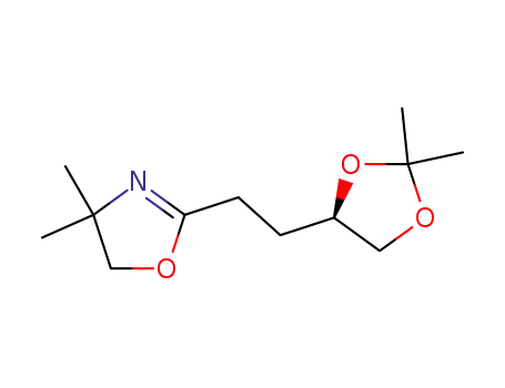 Molecular Structure of 779352-55-5 (Oxazole, 2-[2-[(4R)-2,2-dimethyl-1,3-dioxolan-4-yl]ethyl]-4,5-dihydro-4,4-dimethyl- (9CI))