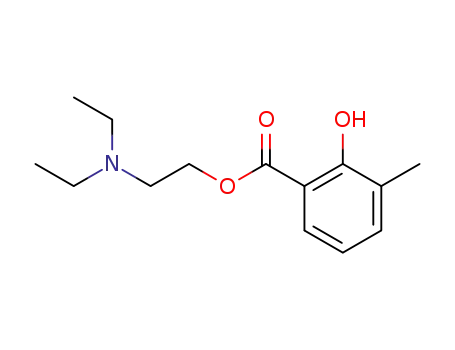 Molecular Structure of 78330-01-5 (2-(diethylamino)ethyl 2-hydroxy-3-methylbenzoate)