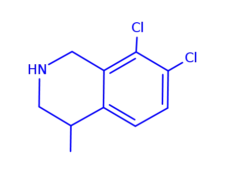 Molecular Structure of 781564-16-7 (Isoquinoline, 7,8-dichloro-1,2,3,4-tetrahydro-4-methyl- (9CI))