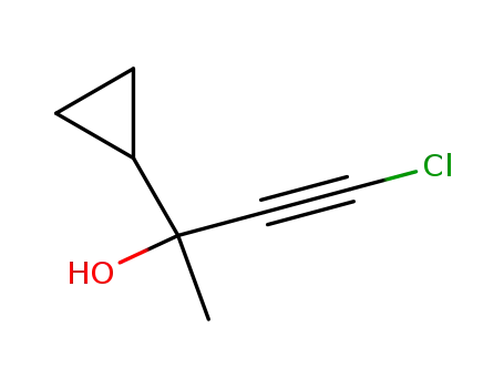 Molecular Structure of 77985-09-2 (3-Butyn-2-ol, 4-chloro-2-cyclopropyl-)