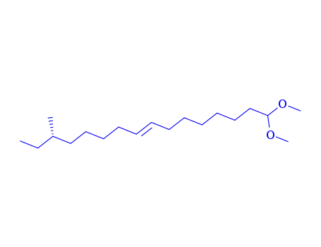 Molecular Structure of 127128-03-4 ((E)-(S)-14-methylhexadec-8-ene-1-al dimethylacetal)