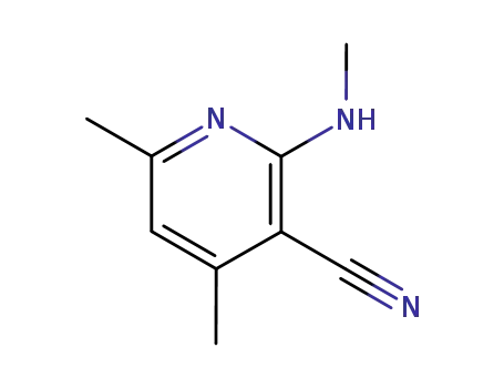 Molecular Structure of 783325-61-1 (4,6-Dimethyl-2-(methylamino)nicotinonitrile)