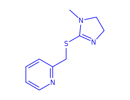 Molecular Structure of 783247-73-4 (Pyridine,2-[[(4,5-dihydro-1-methyl-1H-imidazol-2-yl)thio]methyl]-(9CI))
