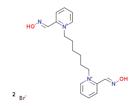 Molecular Structure of 78232-23-2 ((E,E)-(hexane-1,6-diyldipyridin-1-yl-2-ylidene)bis(N-oxomethanaminium) dibromide)