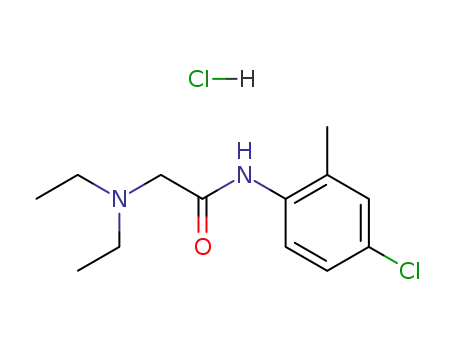 Molecular Structure of 77966-47-3 ((4-chloro-2-methyl-phenyl)carbamoylmethyl-diethyl-azanium chloride)