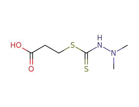 Molecular Structure of 78318-52-2 (3-{[(2,2-dimethylhydrazino)carbonothioyl]sulfanyl}propanoic acid)