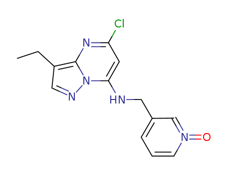 (5-CHLORO-3-ETHYL-PYRAZOLO[1,5-A]PYRIMIDIN-7-YL)-(1-OXY-PYRIDIN-3-YLMETHYL)-AMINE