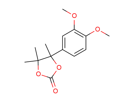 Molecular Structure of 78110-33-5 (4-(3,4-Dimethoxyphenyl)-4,5,5-trimethyl-1,3-dioxolan-2-one)