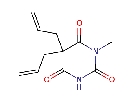 Molecular Structure of 780-59-6 (1-Methyl-5,5-di(2-propenyl)barbituric acid)