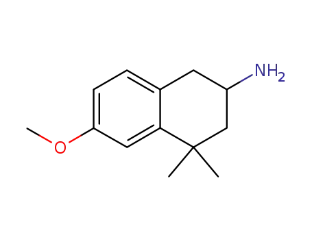 Molecular Structure of 802021-53-0 (2-Naphthylamine,1,2,3,4-tetrahydro-6-methoxy-4,4-dimethyl-(8CI))