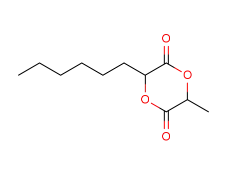 Molecular Structure of 779355-47-4 (1,4-Dioxane-2,5-dione,3-hexyl-6-methyl-(9CI))