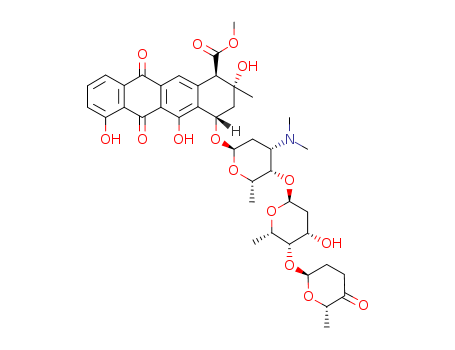 1-Naphthacenecarboxylicacid,1,2,3,4,6,11-hexahydro-2,5,7-trihydroxy-2-methyl-6,11-dioxo-4-[[2,3,6-trideoxy-4-O-[2,6-dideoxy-4-O-[(2R,6S)-tetrahydro-6-methyl-5-oxo-2H-pyran-2-yl]-a-L-lyxo-hexopyranosyl
