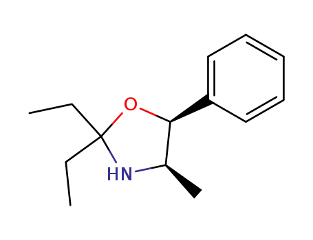 Molecular Structure of 100420-05-1 ((4R,5S)-2,2-diethyl-4-methyl-5-phenyl-1,3-oxazolidine)