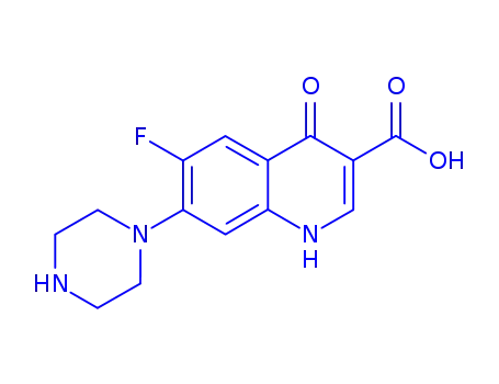 3-carboxy-4-oxo-6-fluoro-7-(1-piperazinyl)-1,4-dihydroquinolone