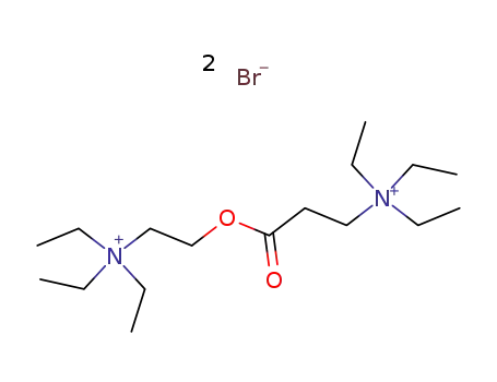 Molecular Structure of 78-25-1 (N,N,N-triethyl-3-oxo-3-[2-(triethylammonio)ethoxy]propan-1-aminium dibromide)