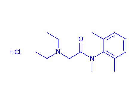 Molecular Structure of 77966-83-7 (2-[(2,6-dimethylphenyl)(methyl)amino]-N,N-diethyl-2-oxoethanaminium chloride)