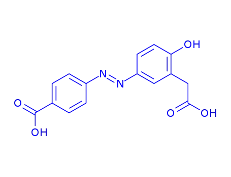 Molecular Structure of 78028-03-2 (5-(4-carboxyphenyl)azo-2-hydroxybenzeneacetic acid)