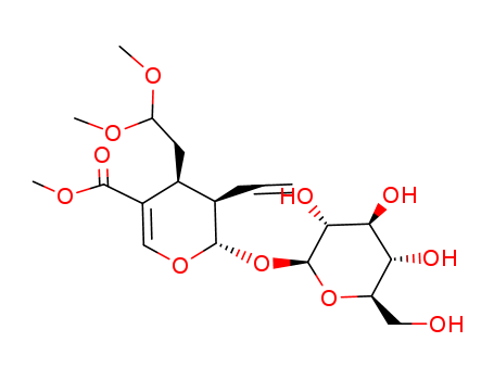 2H-Pyran-5-carboxylicacid, 4-(2,2-dimethoxyethyl)-3-ethenyl-2-(b-D-glucopyranosyloxy)-3,4-dihydro-, methyl ester,(2S,3R,4S)-