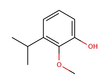 Molecular Structure of 71720-28-0 (2-ISOPROPYL-6-HYDROXY ANISOLE)