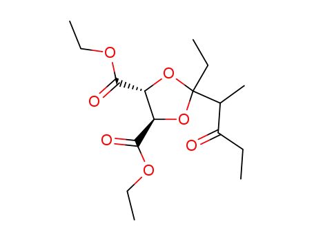 diethyl (4R)-trans-2-ethyl-2-(3-oxopent-2-yl)-1,3-dioxolan-4,5-dicarboxylate