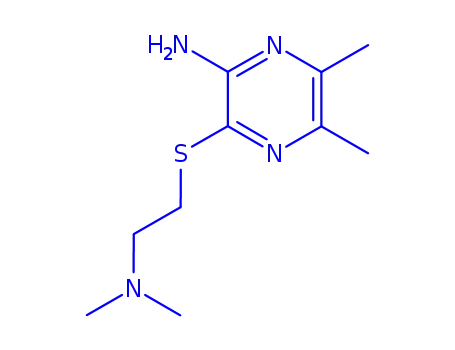 Molecular Structure of 780709-62-8 (Pyrazinamine, 3-[[2-(dimethylamino)ethyl]thio]-5,6-dimethyl- (9CI))