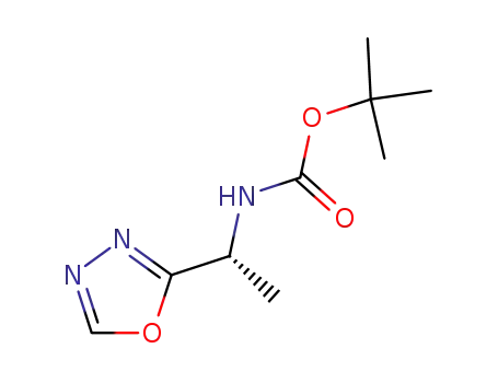 Molecular Structure of 716329-44-1 (Carbamic acid, [(1R)-1-(1,3,4-oxadiazol-2-yl)ethyl]-, 1,1-dimethylethyl ester)