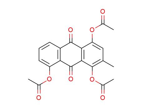 Molecular Structure of 78226-90-1 (3-methyl-9,10-dioxo-9,10-dihydroanthracene-1,4,5-triyl triacetate)