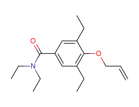 Molecular Structure of 7192-69-0 (4-(Allyloxy)-N,N,3,5-tetraethylbenzamide)