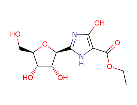 1H-Imidazole-4-carboxylicacid, 5-hydroxy-2-b-D-ribofuranosyl-, ethyl ester cas  72161-14-9
