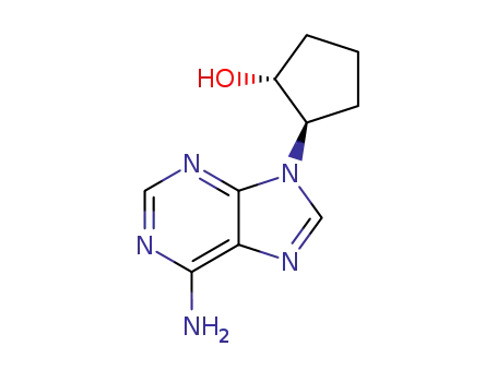 Molecular Structure of 719-76-6 ((1R,2S)-2-(6-amino-9H-purin-9-yl)cyclopentanol)
