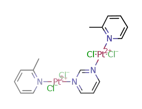 trans,trans-Cl2(2-picoline)Pt(μ-pyrimidine)Pt(2-picoline)Cl2