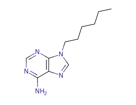 Molecular Structure of 719-67-5 (9-hexyl-9H-purin-6-amine)