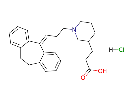 3-(1-(3-(10,11-Dihydrodibenzo[a,d]cyclohepten-5-ylidene)-1-propyl)piperidin-3-yl)propionic acid hydrochloride