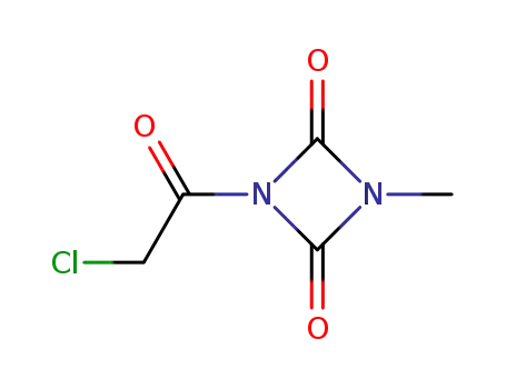 Molecular Structure of 78488-11-6 (1,3-Diazetidine-2,4-dione, 1-(chloroacetyl)-3-methyl- (9CI))