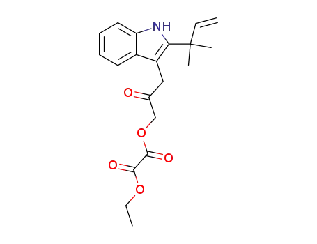 Molecular Structure of 245112-28-1 (oxalic acid 3-[2-(1,1-dimethyl-allyl)-1<i>H</i>-indol-3-yl]-2-oxo-propyl ester ethyl ester)