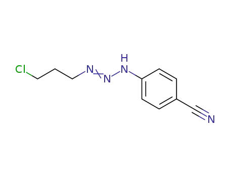 Molecular Structure of 78604-25-8 (4-[(2E)-3-(3-chloropropyl)triaz-2-en-1-yl]benzonitrile)