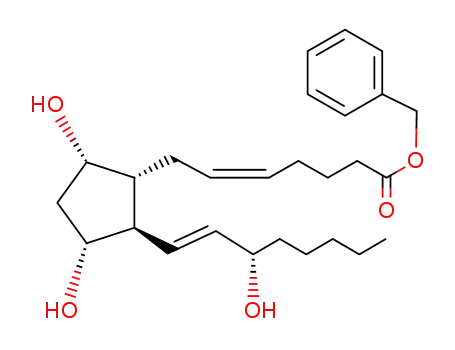 Molecular Structure of 71845-64-2 (benzyl (5Z,9alpha,11alpha,13E,15S)-9,11,15-trihydroxyprosta-5,13-dien-1-oate)