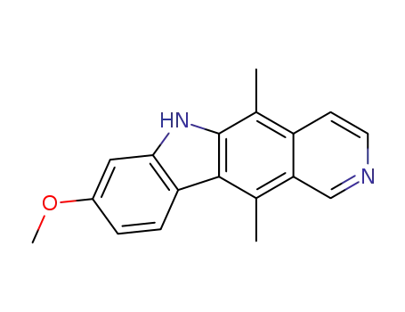 Molecular Structure of 5263-05-8 (8-methoxy-5,11-dimethyl-6H-pyrido[4,3-b]carbazole)