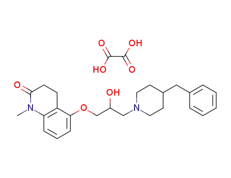 1-Methyl-5-(2-hydroxy-3-(4-benzyl-1-piperidyl)propoxy)-3,4-dihydrocarbostyril monooxalate