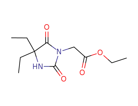 Molecular Structure of 723-12-6 (ethyl (4,4-diethyl-2,5-dioxoimidazolidin-1-yl)acetate)