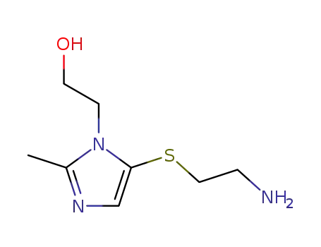 Molecular Structure of 78949-90-3 (2-[5-(2-AMINO-ETHYLSULFANYL)-2-METHYL-IMIDAZOL-1-YL]-ETHANOL)