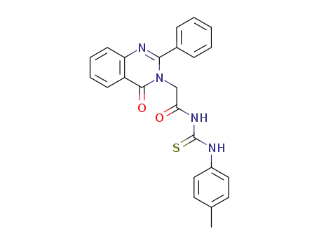 Molecular Structure of 72045-63-7 (N-[(4-methylphenyl)carbamothioyl]-2-(4-oxo-2-phenylquinazolin-3(4H)-yl)acetamide)