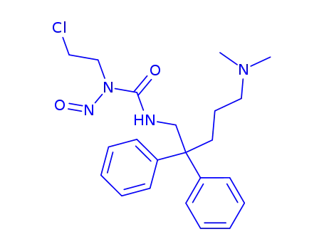 Molecular Structure of 78850-54-1 (N-(2-Chloroethyl)-N'-(5-dimethylamino-2,2-diphenylpentyl)-N-nitrosourea)